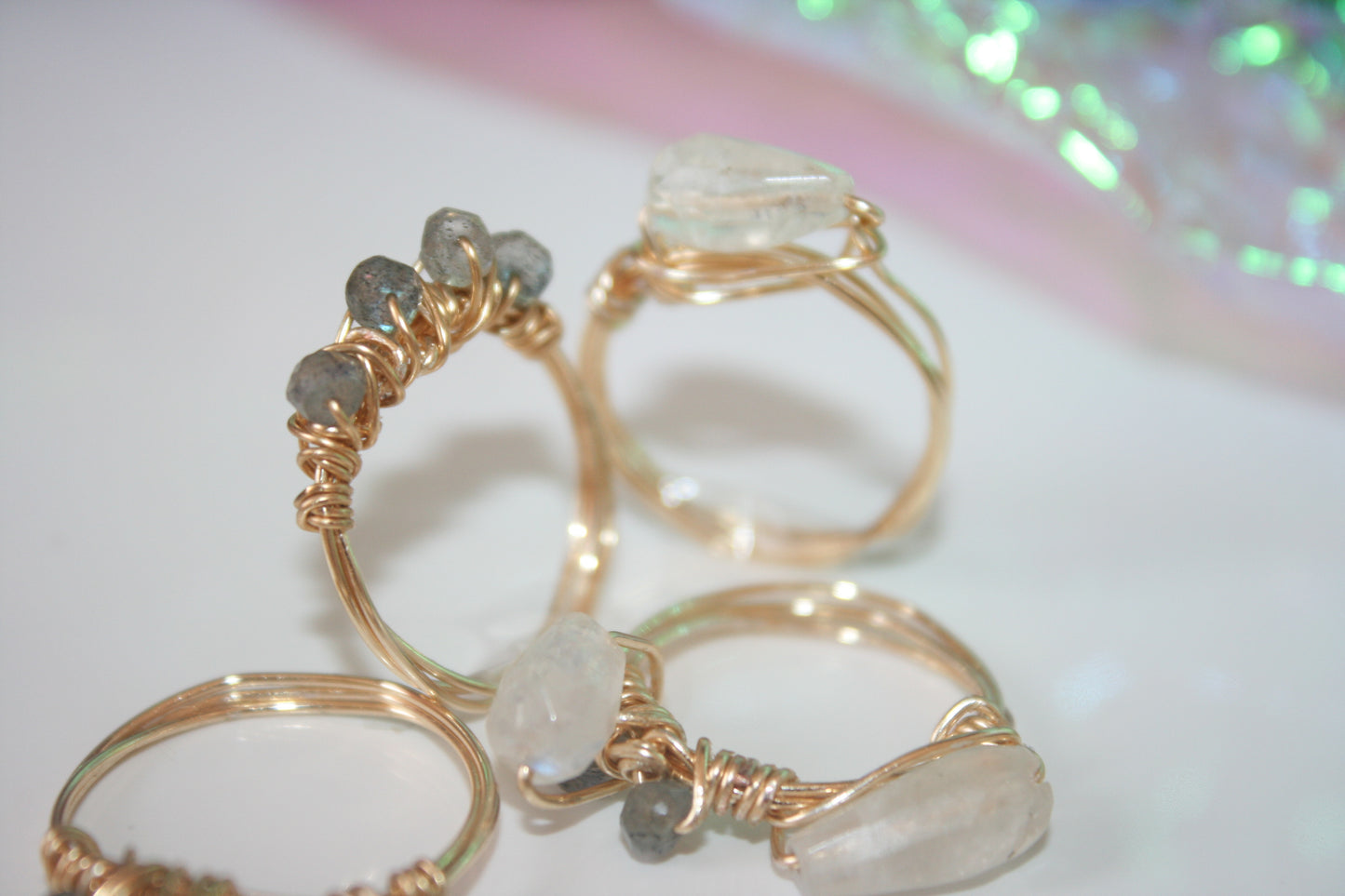 FLOAT ON - RAINBOW MOONSTONE RING