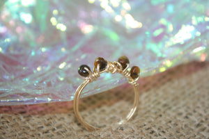 EYE OF THE TIGER - FACETED TIGER'S EYE RING
