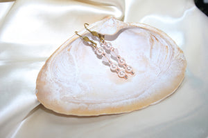 Earrings with Heart Shaped Rose Quartz